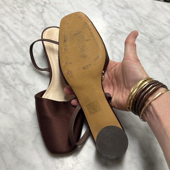 Everlane The Tapered Square Toe Slingback Size 11 in Brown - Picture 5 of 10